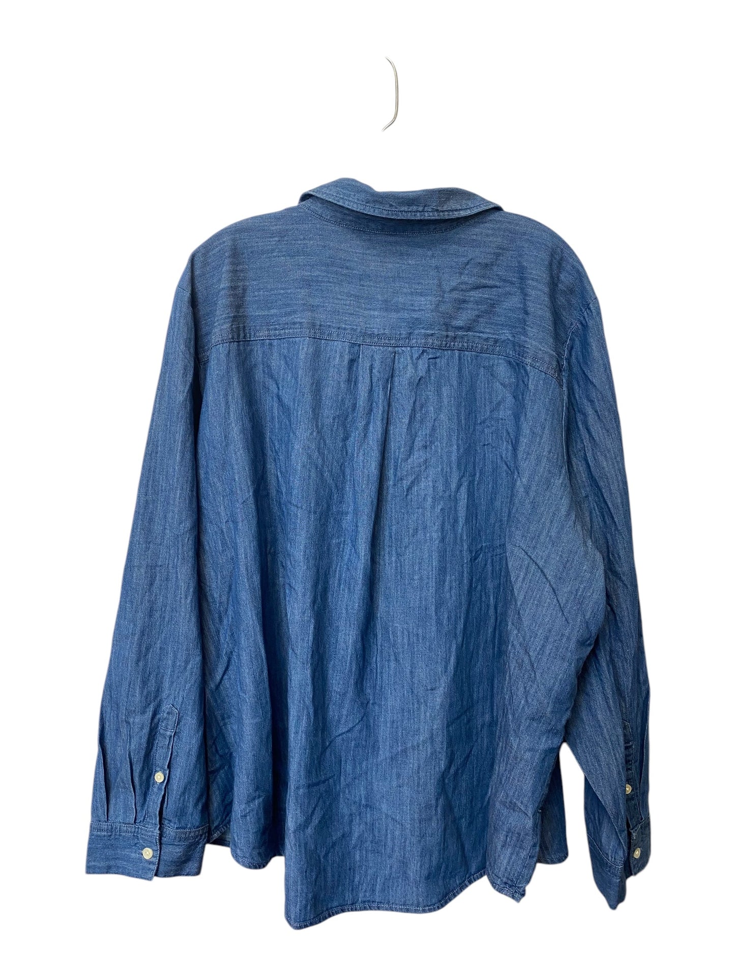 Top Long Sleeve By Style And Company In Blue, Size: 4x