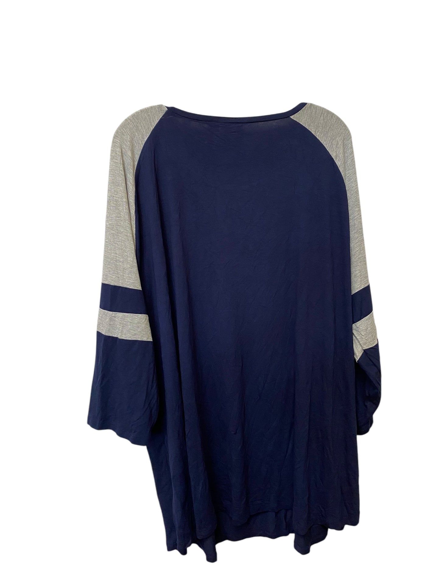 Top Long Sleeve By Avenue In Navy, Size: 30