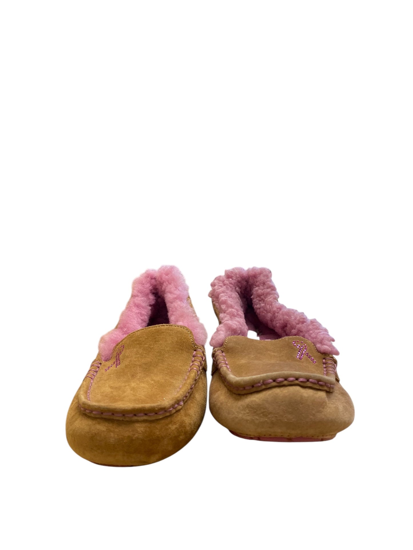 Shoes Flats By Ugg In Brown & Pink, Size: 9