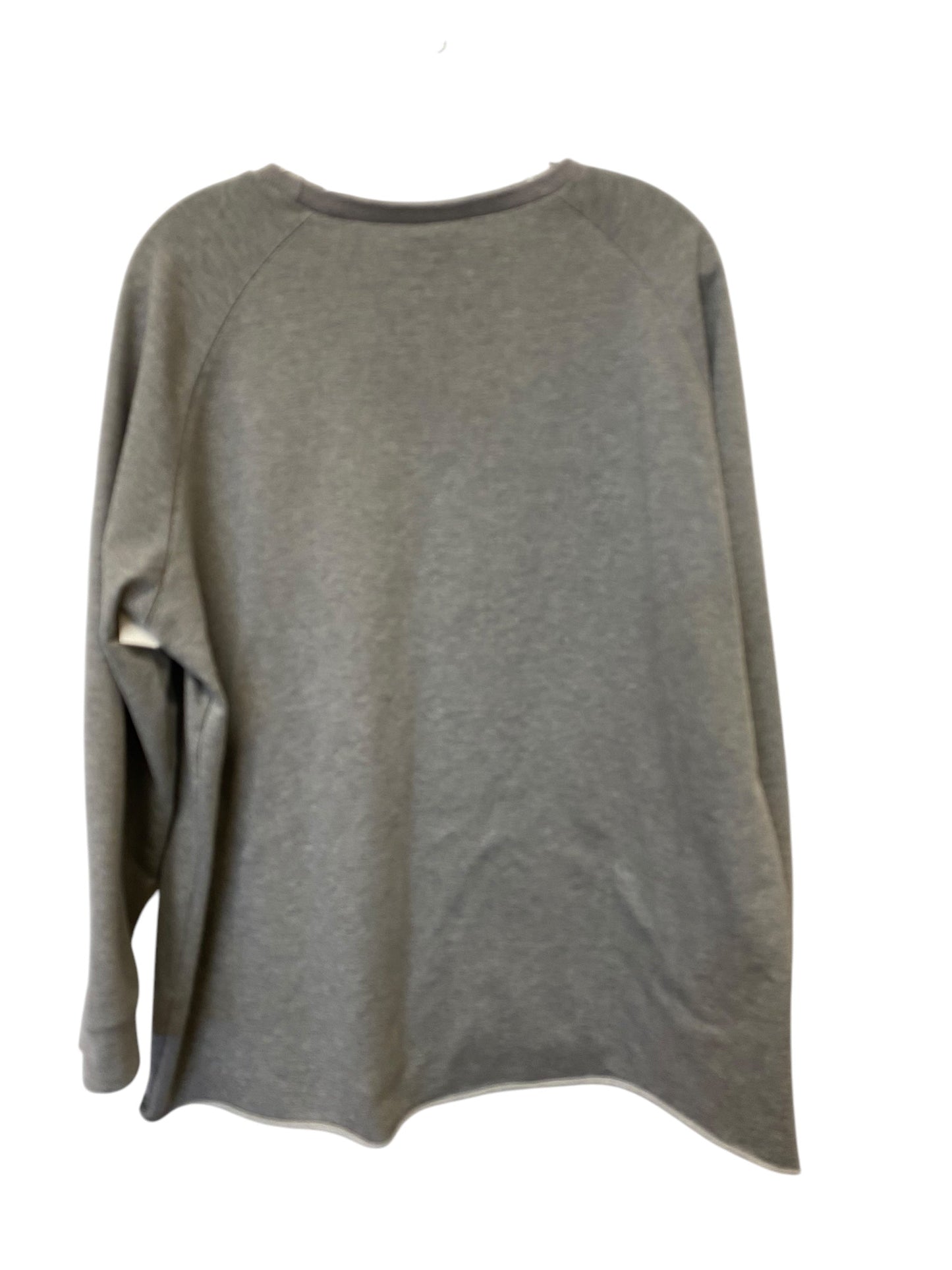 Top Long Sleeve By Clothes Mentor In Grey, Size: Xl