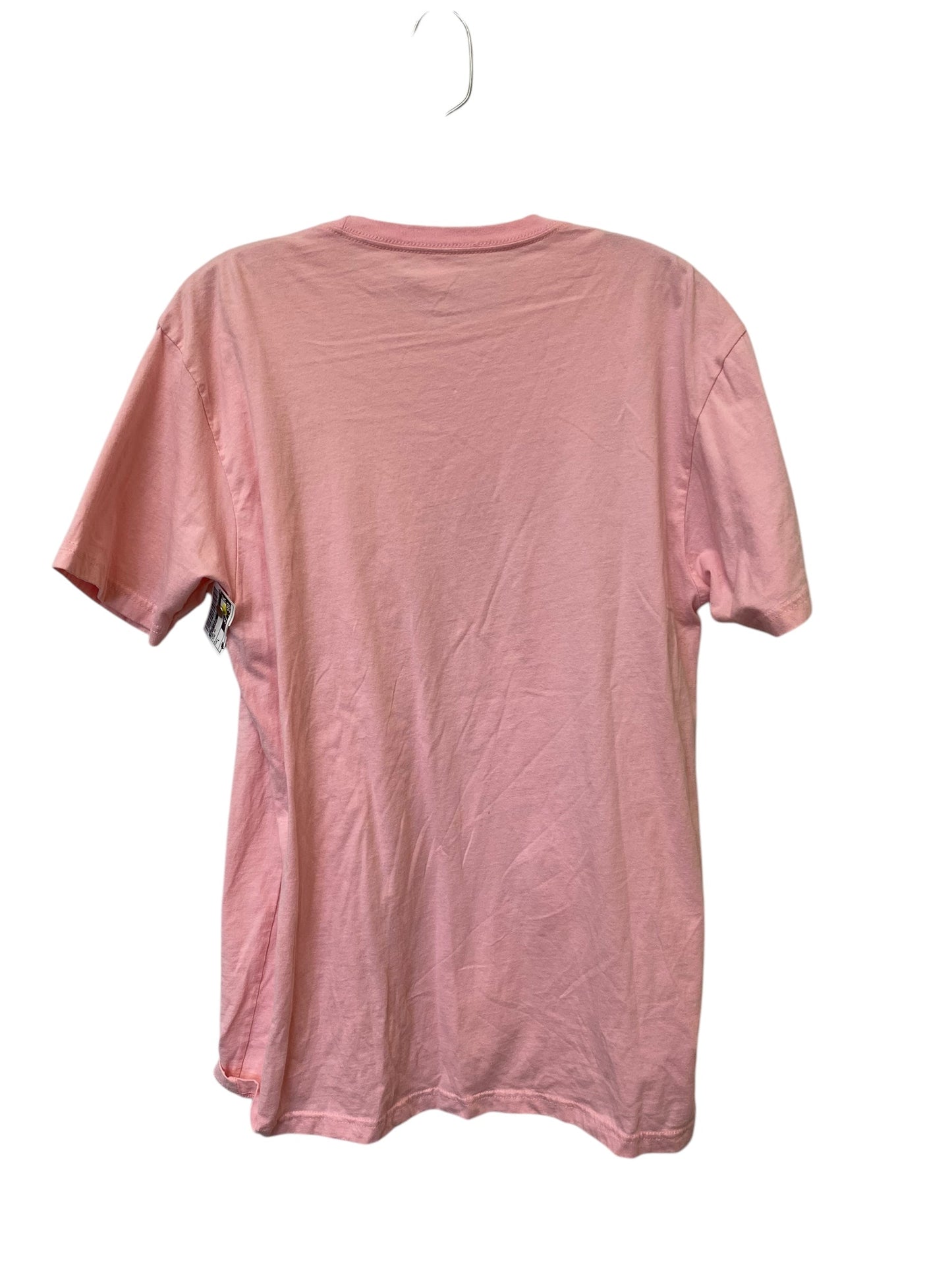 Top Short Sleeve By Next Level In Pink, Size: L