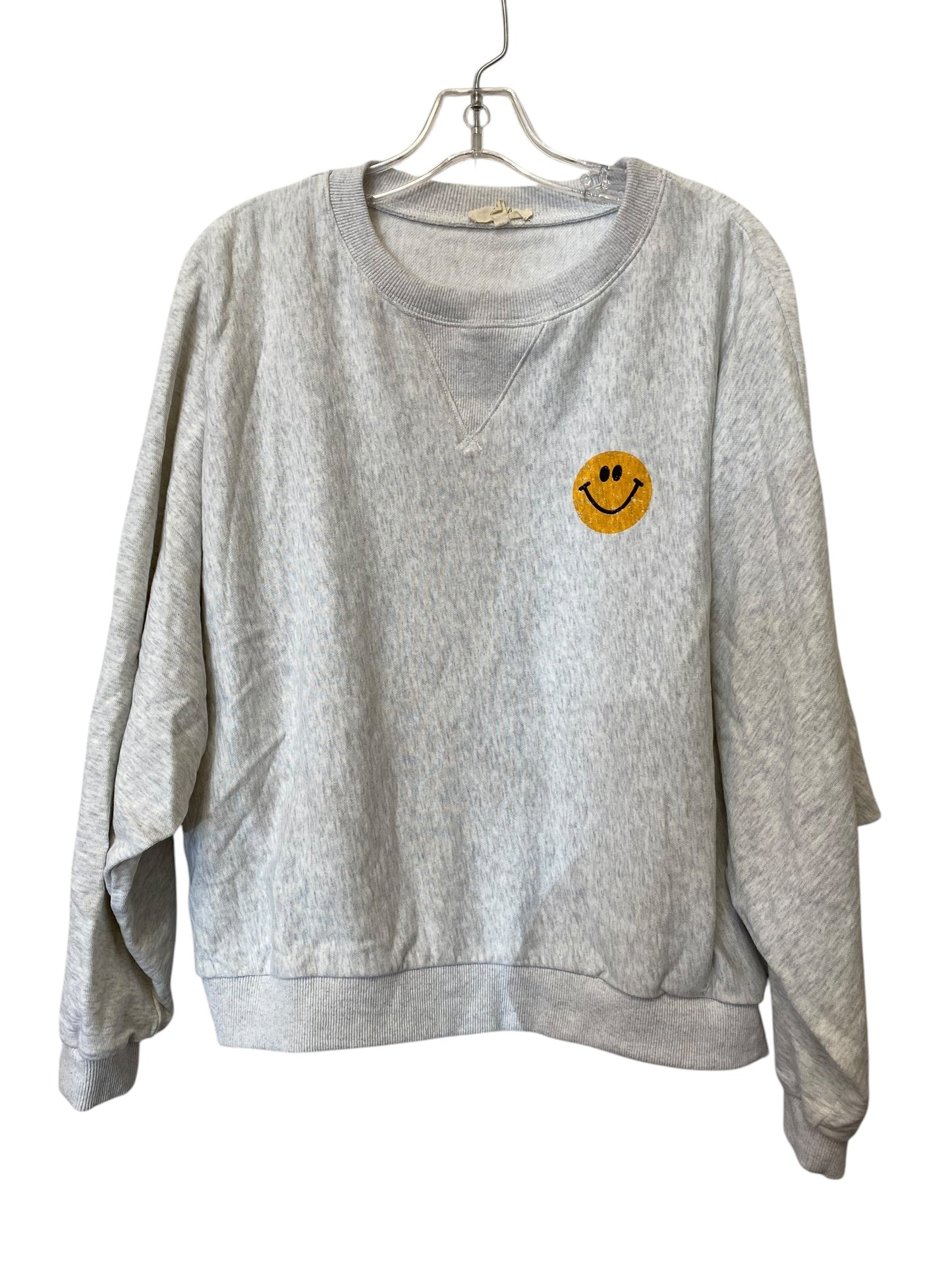 Sweatshirt Crewneck By Easel In Grey, Size: M