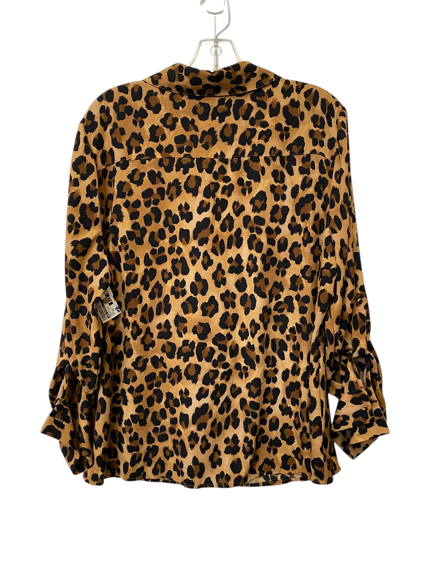 Top Long Sleeve By Dana Buchman In Animal Print, Size: Xxl