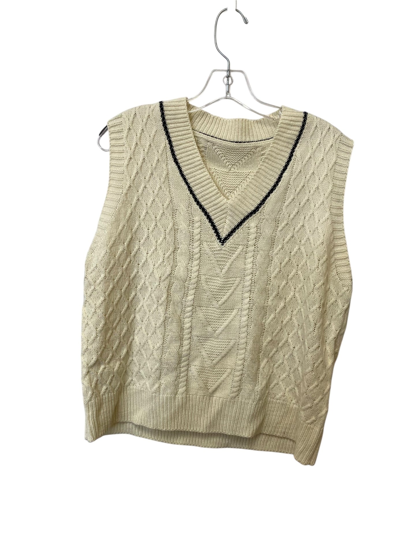 Vest Sweater By Shein In Cream, Size: M