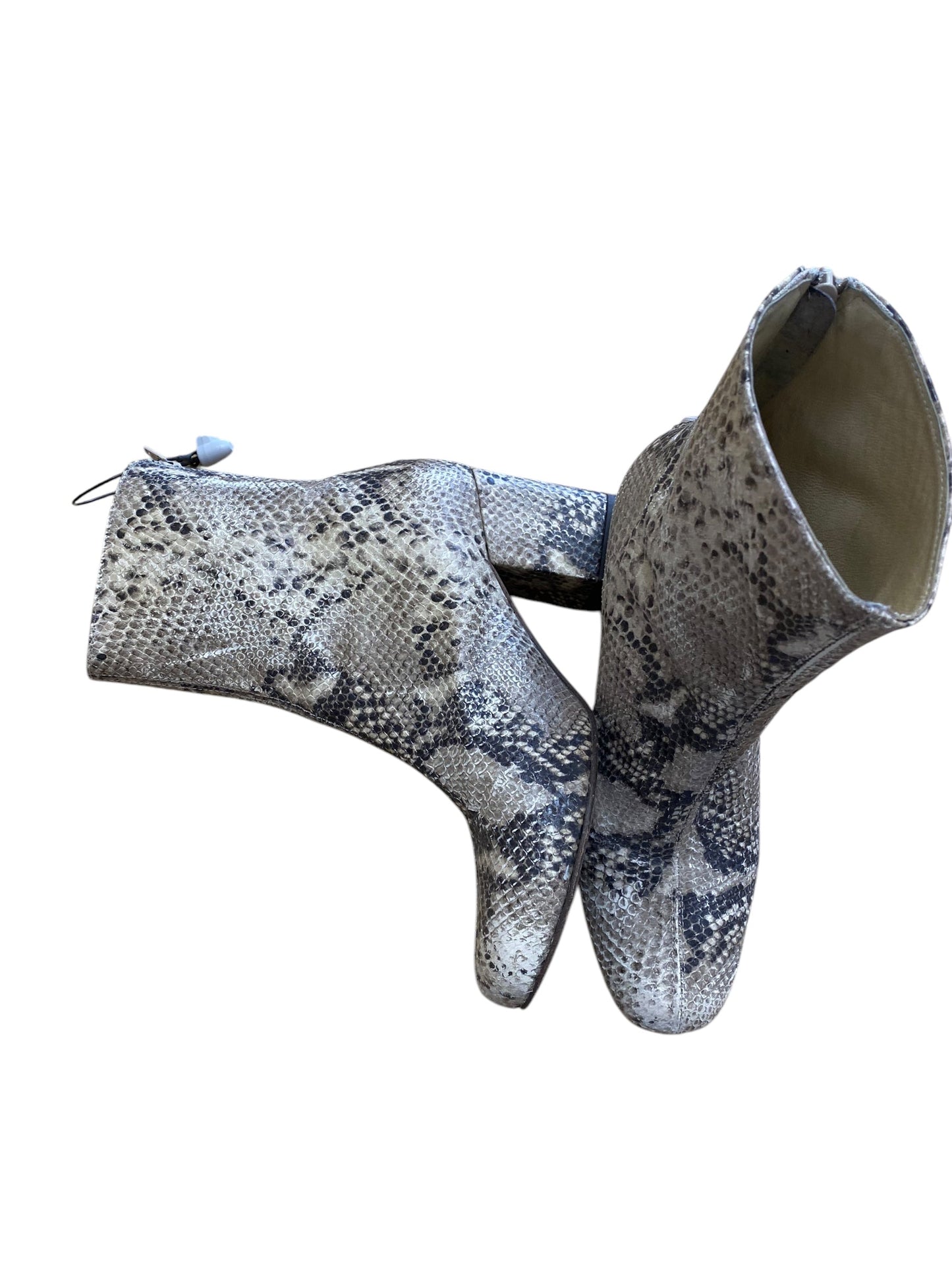 Boots Ankle Heels By Free People In Snakeskin Print, Size: 9