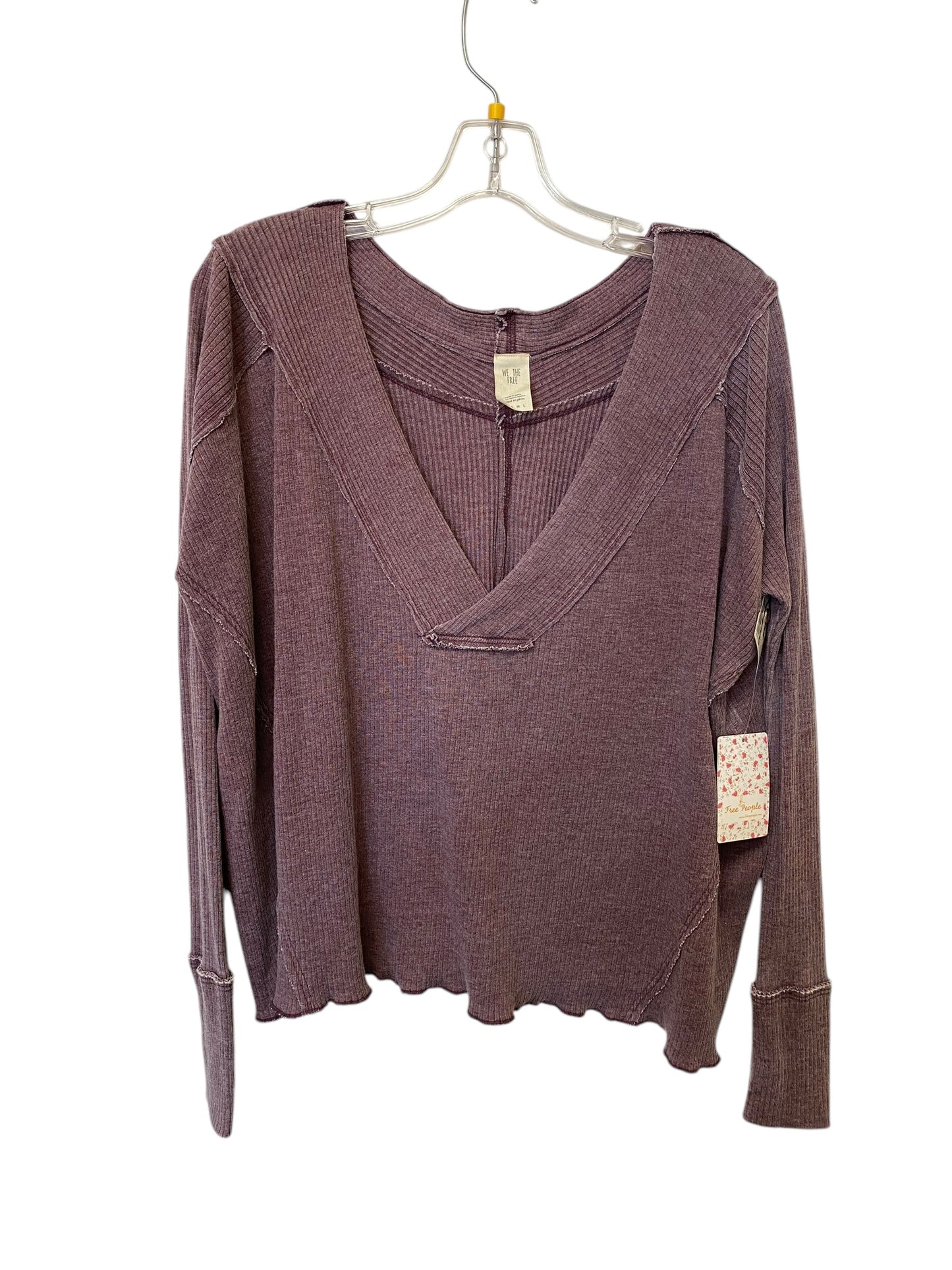 Top Long Sleeve By We The Free In Purple, Size: Xs