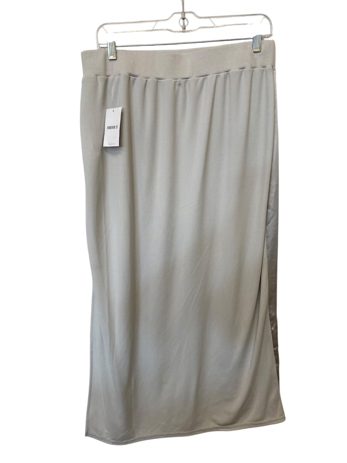 Skirt Maxi By Forever 21 In Grey, Size: Xl