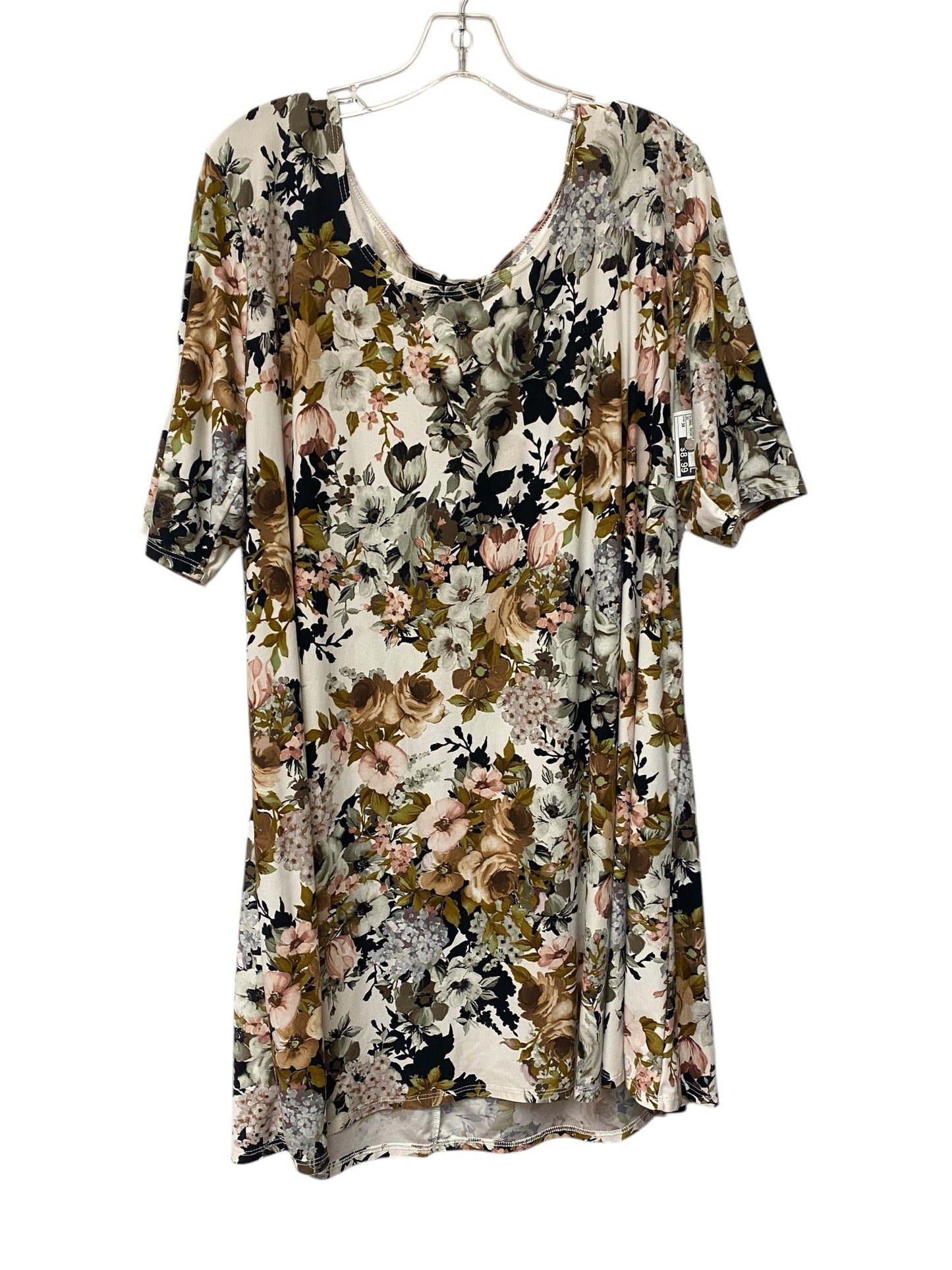 Dress Casual Short By Vibe In Floral Print, Size: 3x