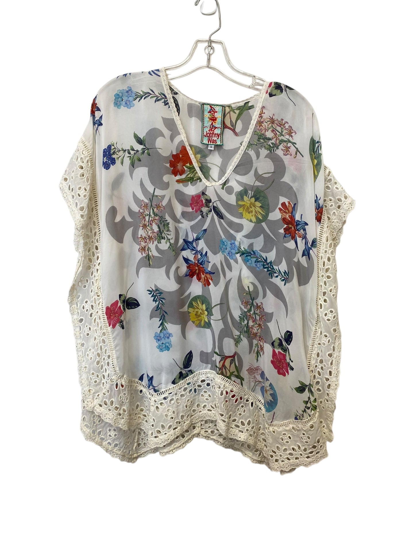 Top Short Sleeve By Johnny Was In Floral Print, Size: S