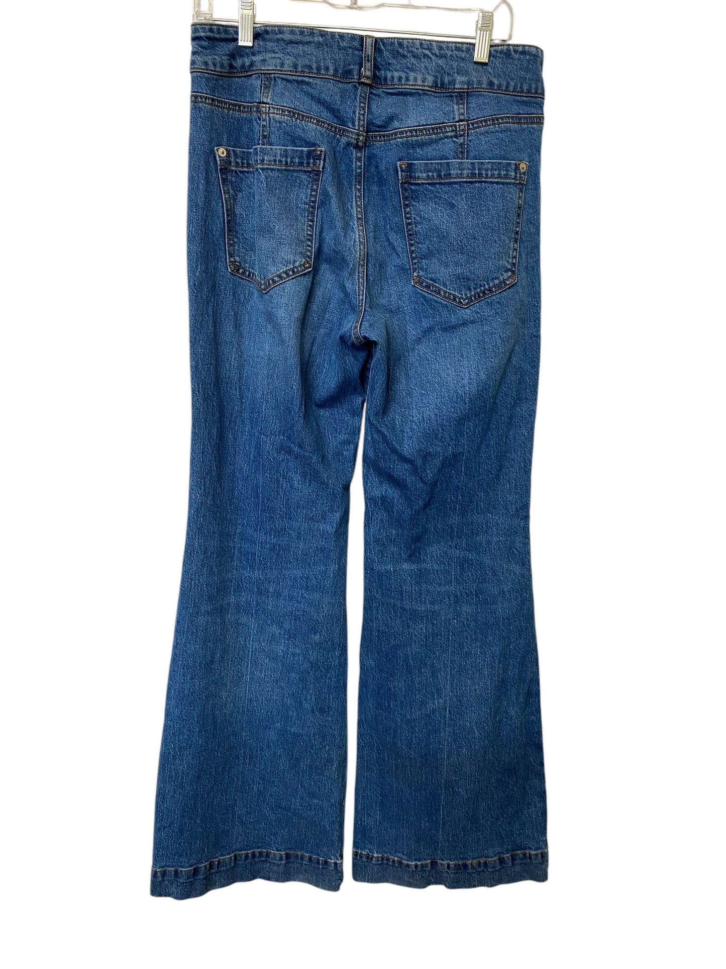 Jeans Flared By Pilcro In Blue Denim, Size: 10