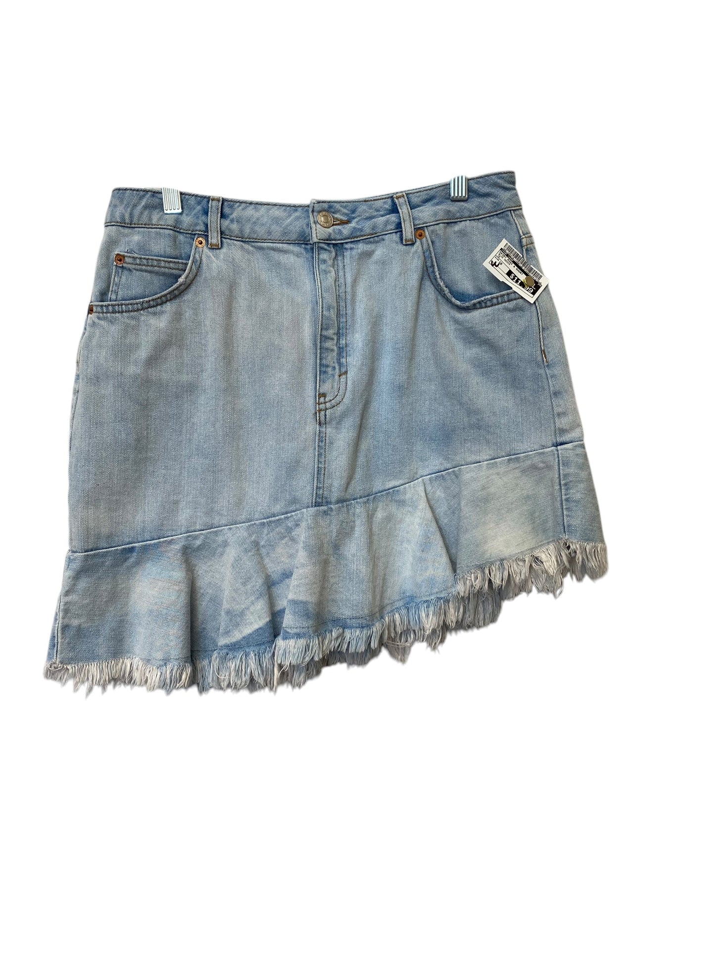 Skirt Mini & Short By Top Shop In Blue Denim, Size: 10