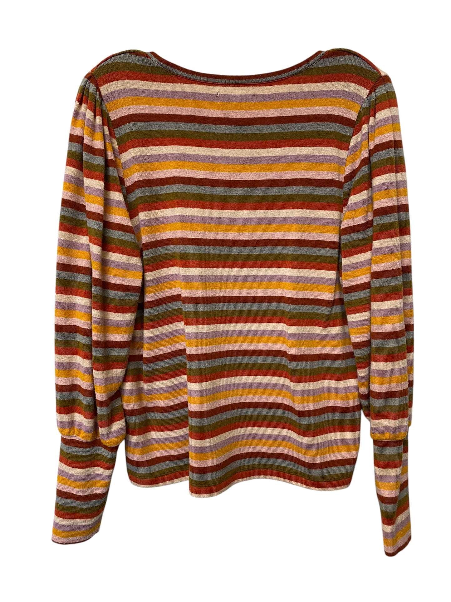 Top Long Sleeve By Madewell In Striped Pattern, Size: M