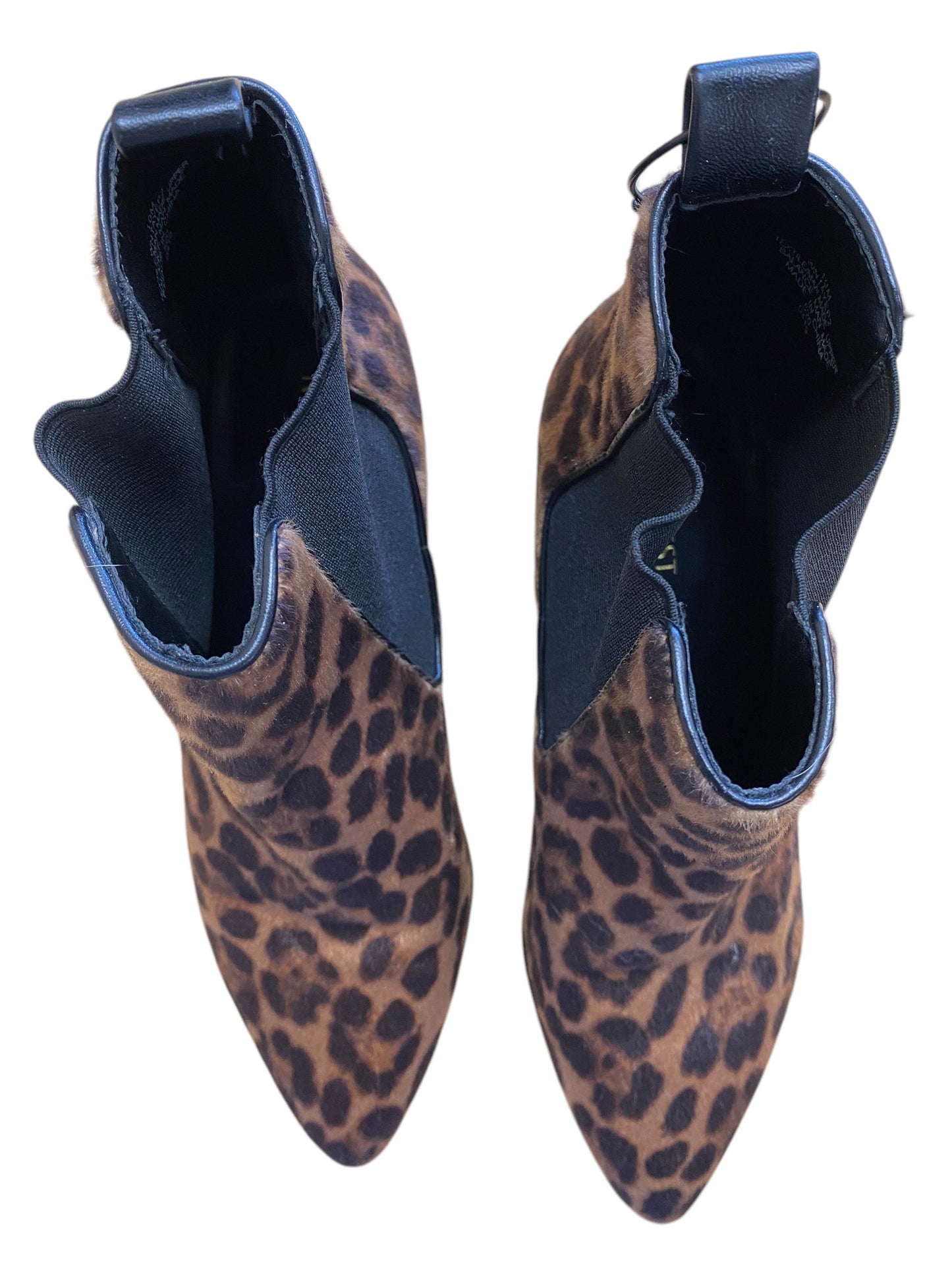 Boots Ankle Heels By Nine West In Animal Print, Size: 10