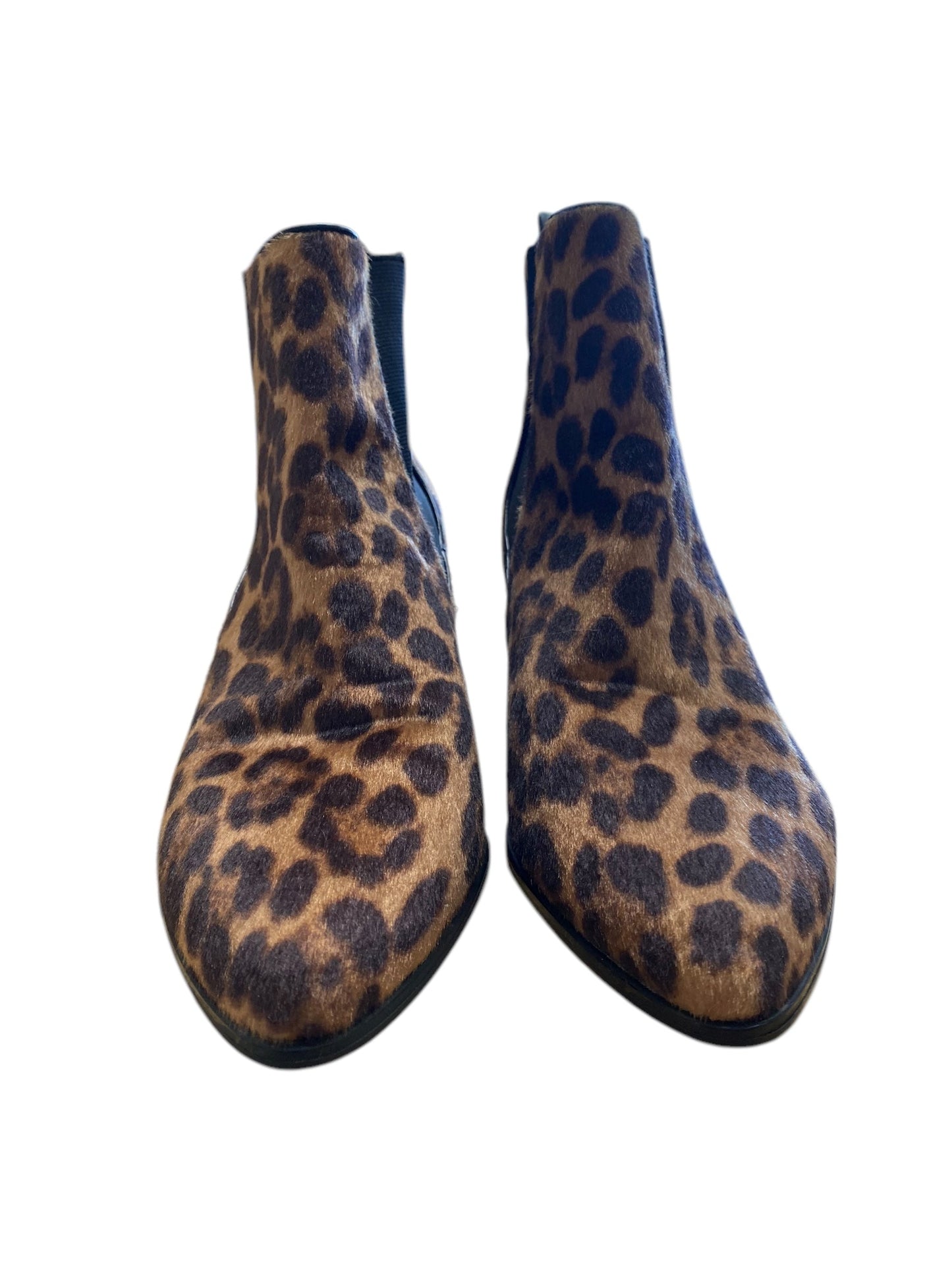 Boots Ankle Heels By Nine West In Animal Print, Size: 10