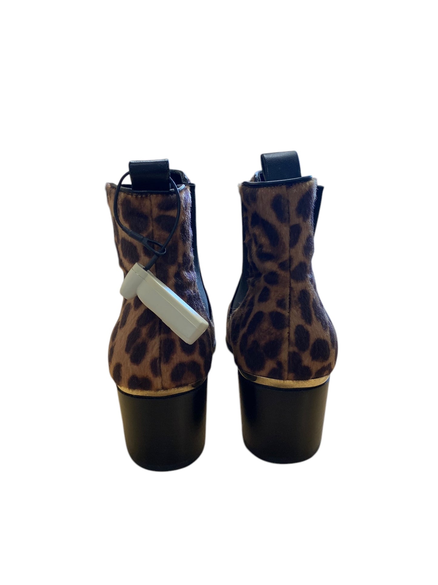 Boots Ankle Heels By Nine West In Animal Print, Size: 10