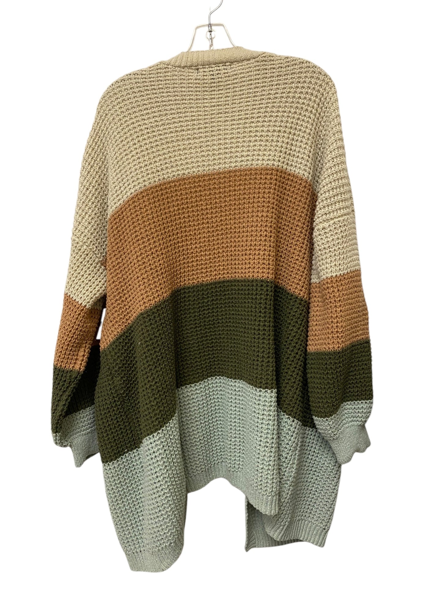 Sweater Cardigan By Almost Famous In Multi-colored, Size: 3x