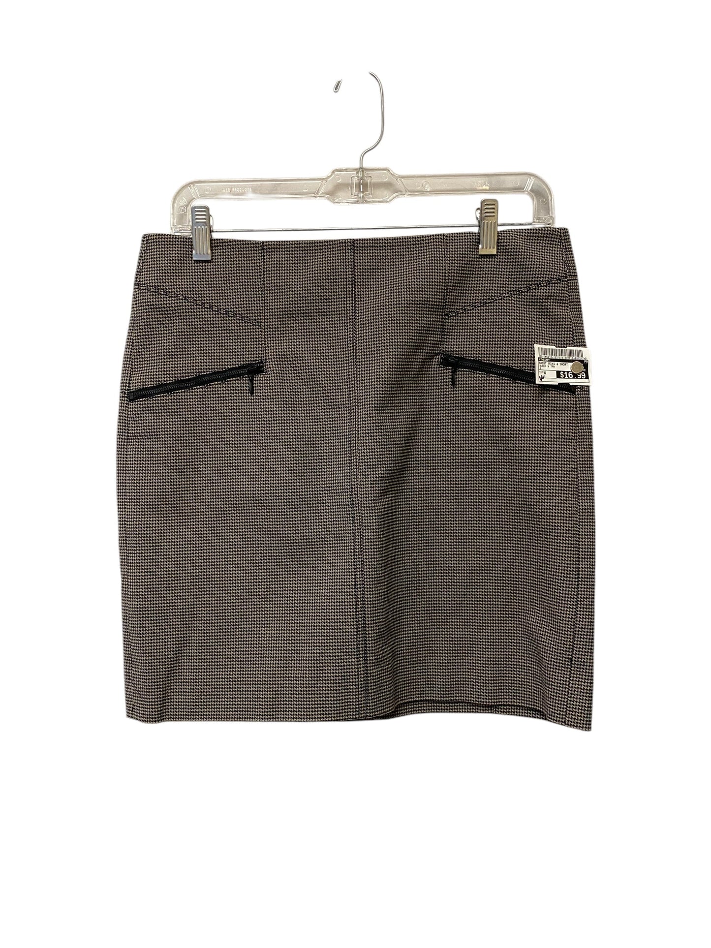 Skirt Mini & Short By Theory In Black & Tan, Size: 6