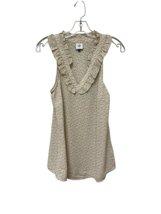 Top Sleeveless By Cabi In Cream, Size: S