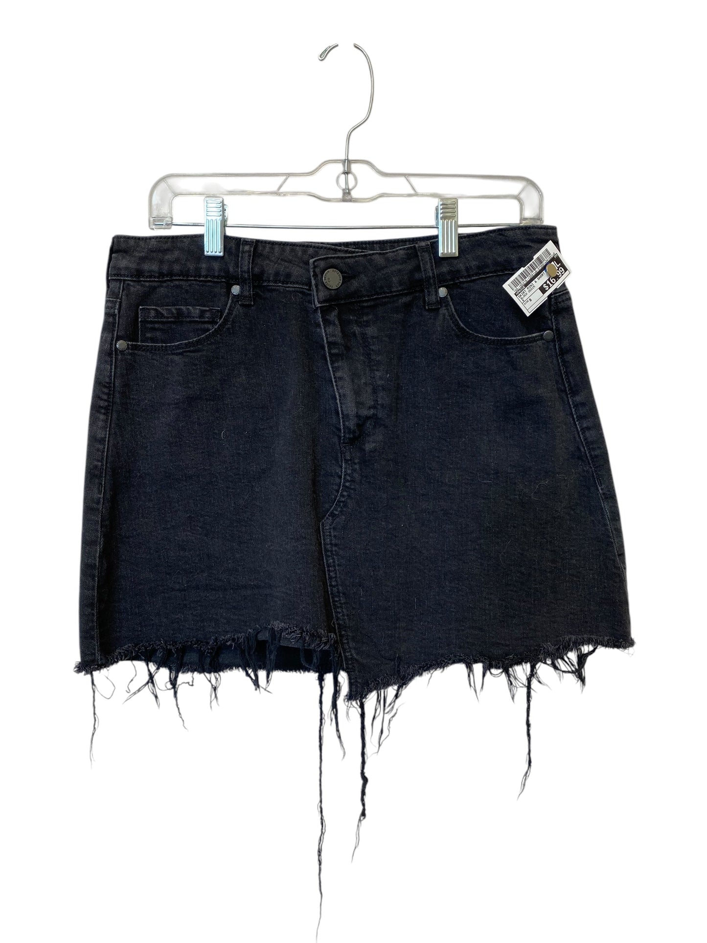 Skirt Mini & Short By Paige In Black Denim, Size: 8