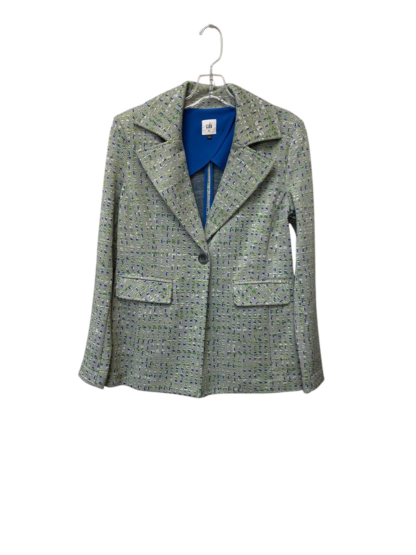 Blazer By Cabi In Blue & Green, Size: Xs