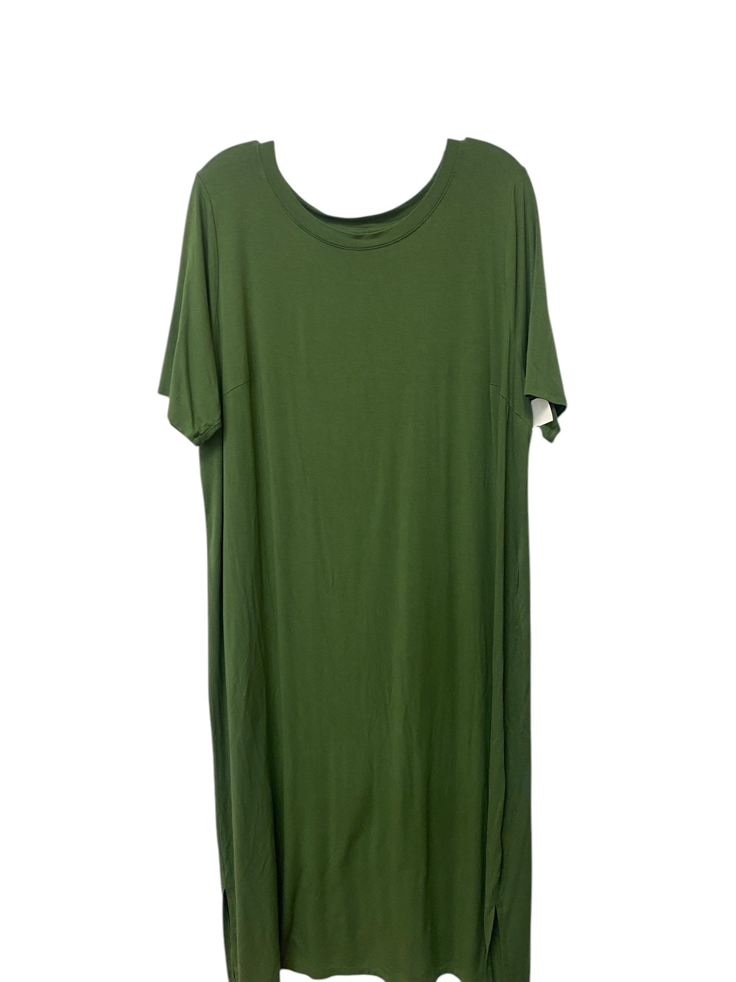 Dress Casual Midi By Ava & Viv In Green, Size: 2x