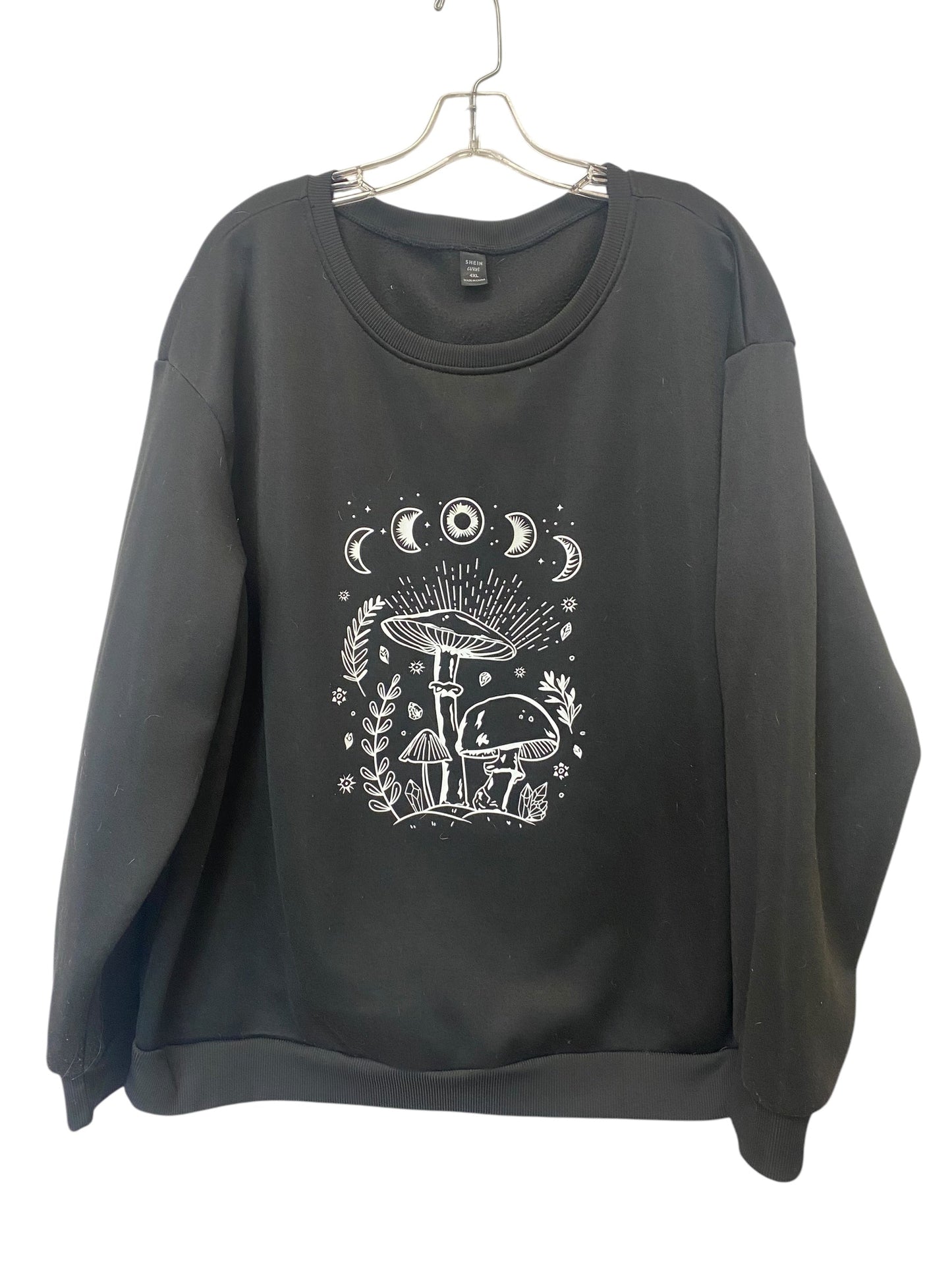 Sweatshirt Crewneck By Shein In Black, Size: 4x