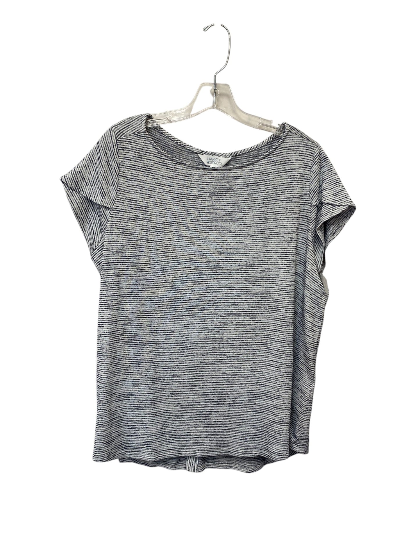 Top Short Sleeve By Market & Spruce In Grey, Size: 1x