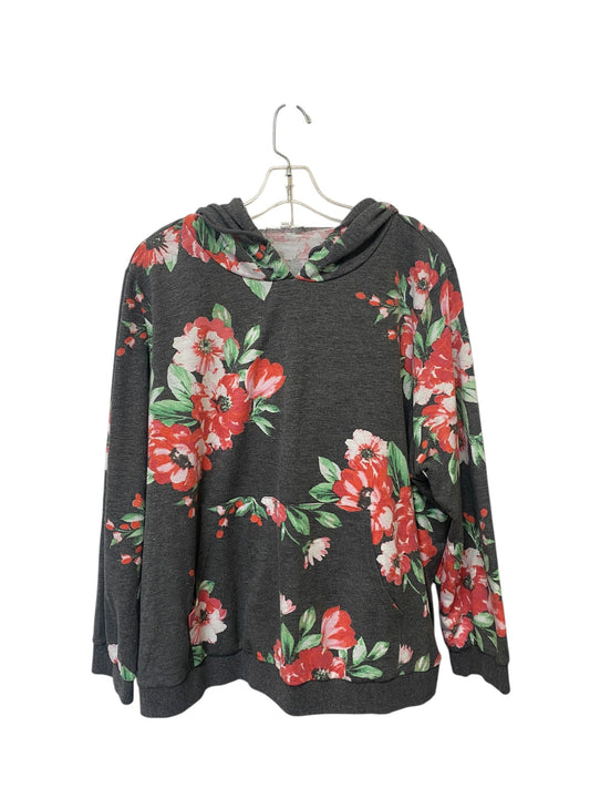 Sweatshirt Hoodie By Honey Punch In Floral Print, Size: 2x