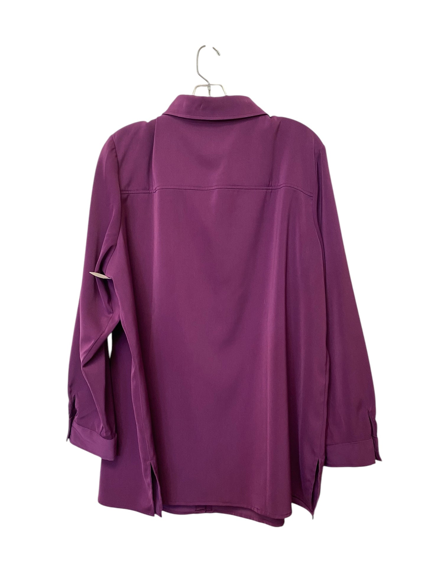 Top Long Sleeve By Susan Graver In Purple, Size: 1x