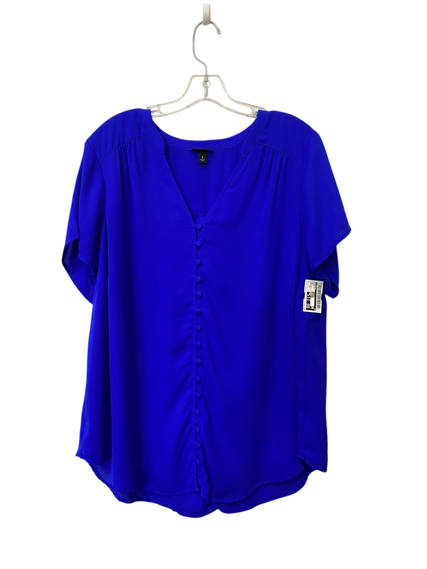 Top Short Sleeve By Torrid In Blue, Size: 2x