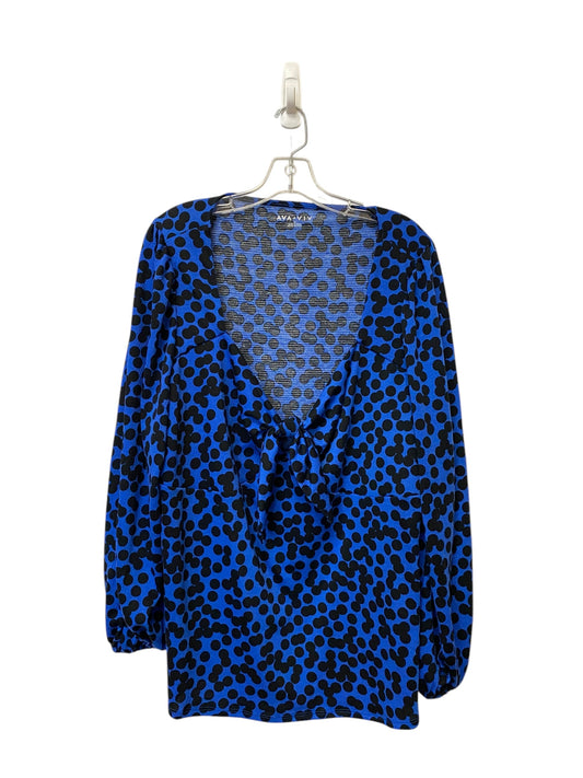 Top Long Sleeve By Ava & Viv In Blue, Size: 2x