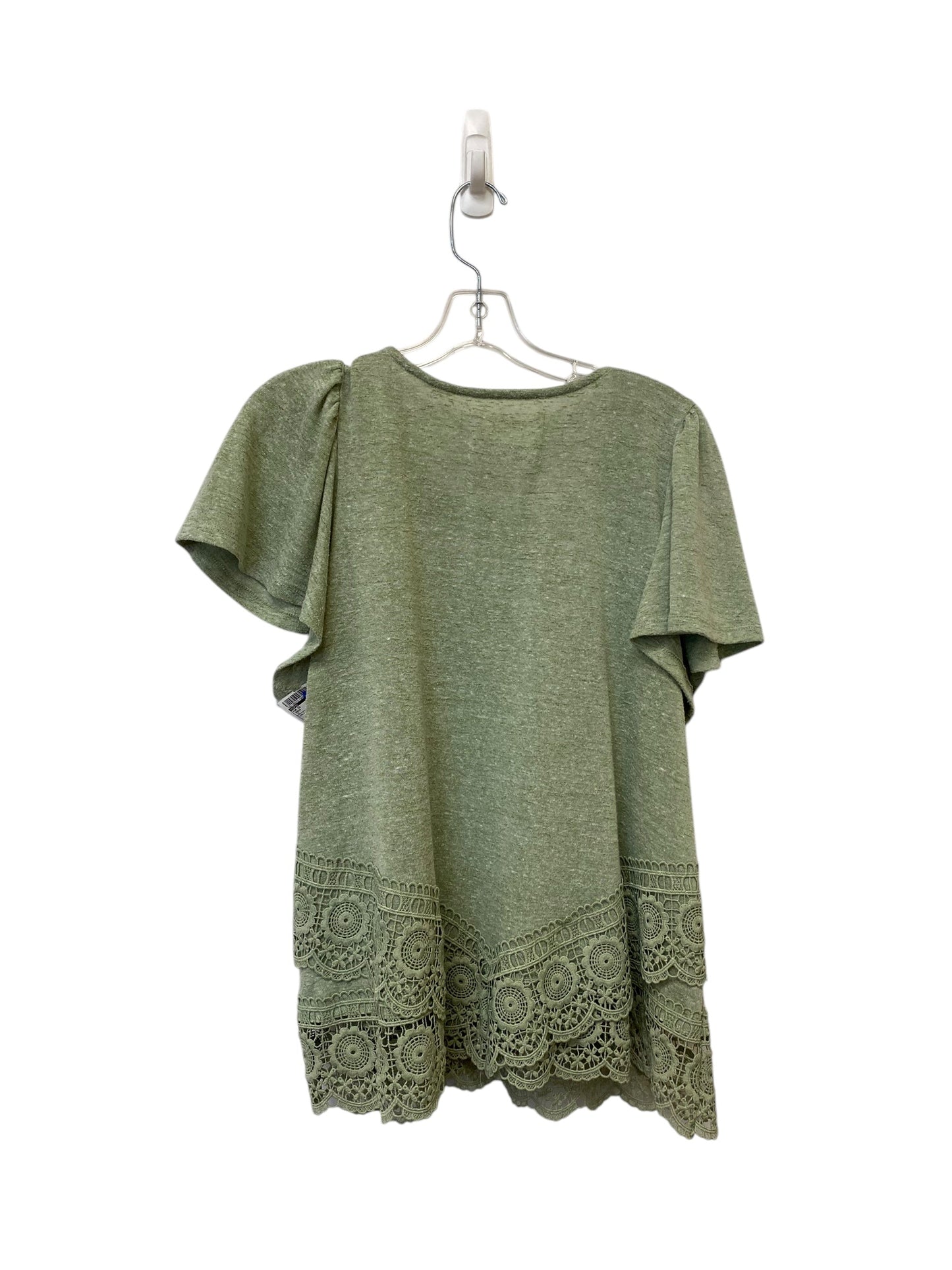 Top Short Sleeve By Cupio In Green, Size: 1x