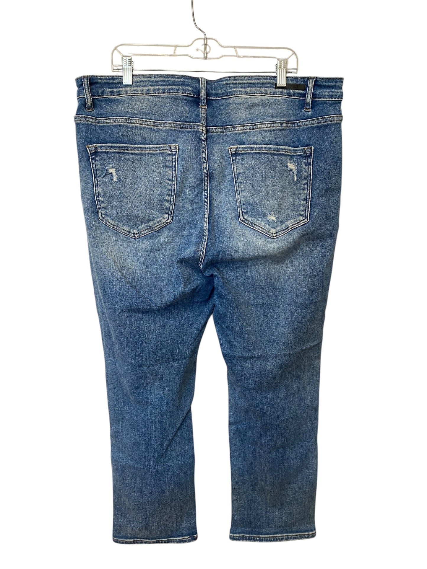 Jeans Straight By Risen In Blue Denim, Size: 3x