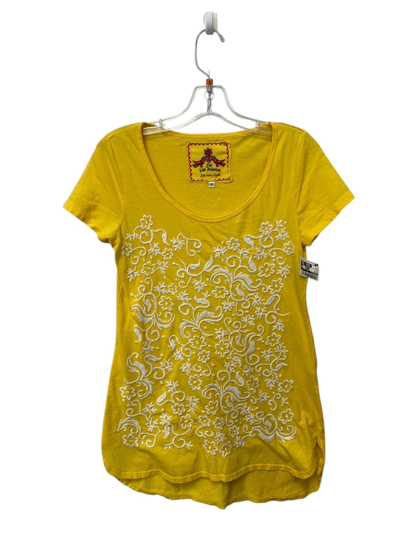 Top Short Sleeve By Johnny Was In Yellow, Size: S