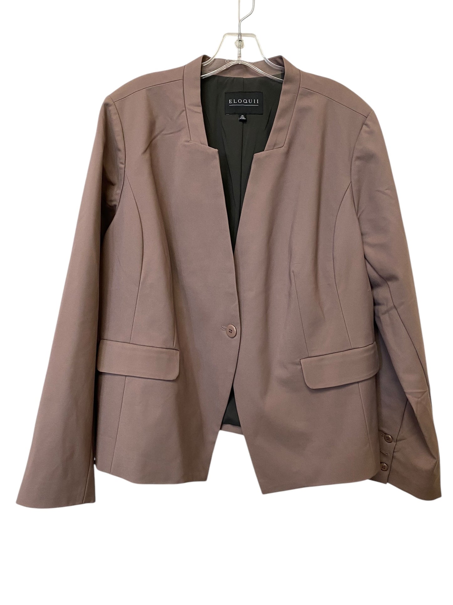 Blazer By Eloquii In Taupe, Size: 22