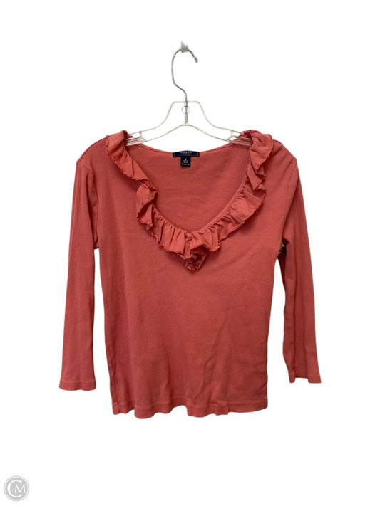 Top Long Sleeve By Chaps In Pink, Size: M