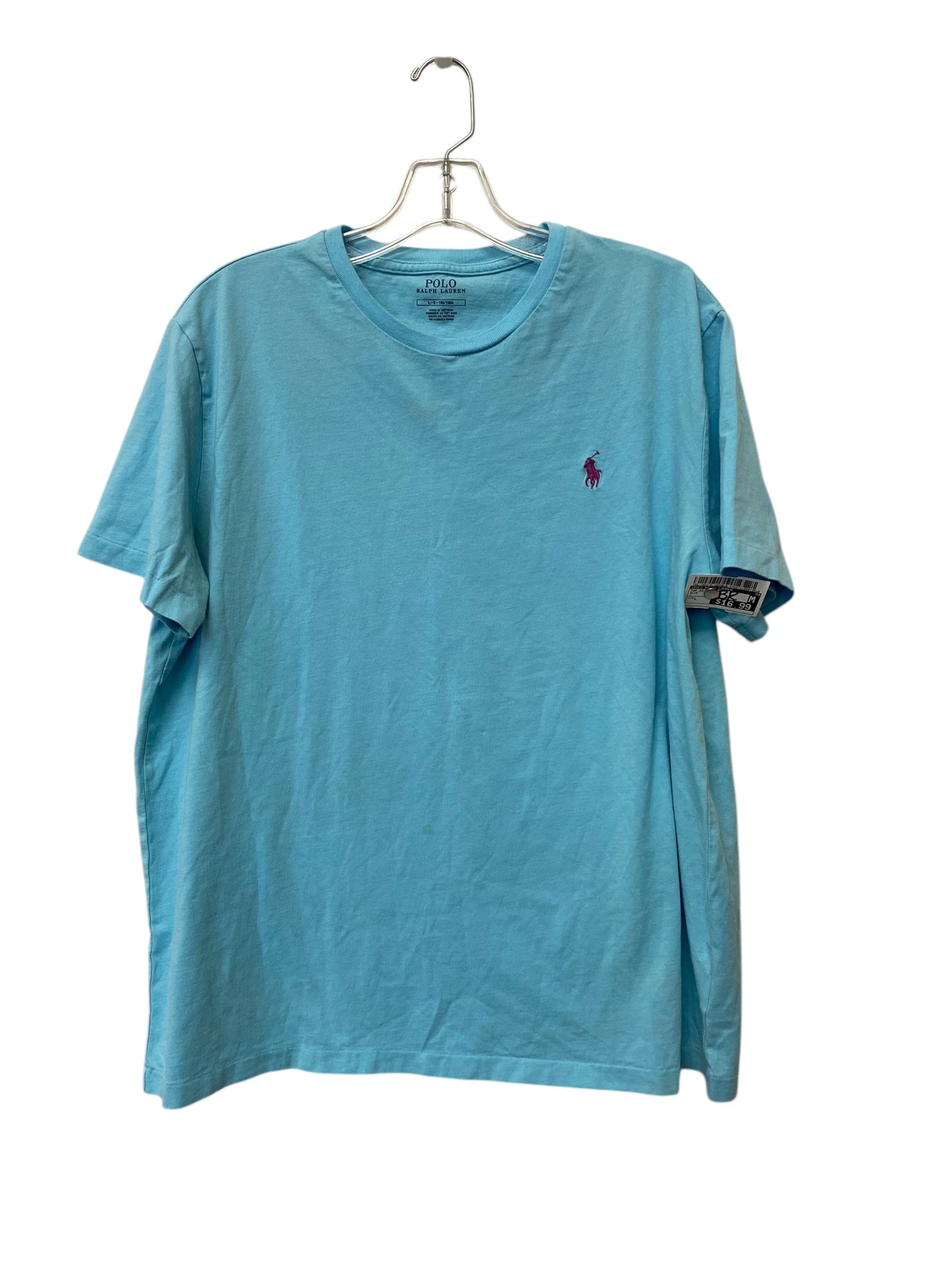 Top Short Sleeve By Polo Ralph Lauren In Blue, Size: L