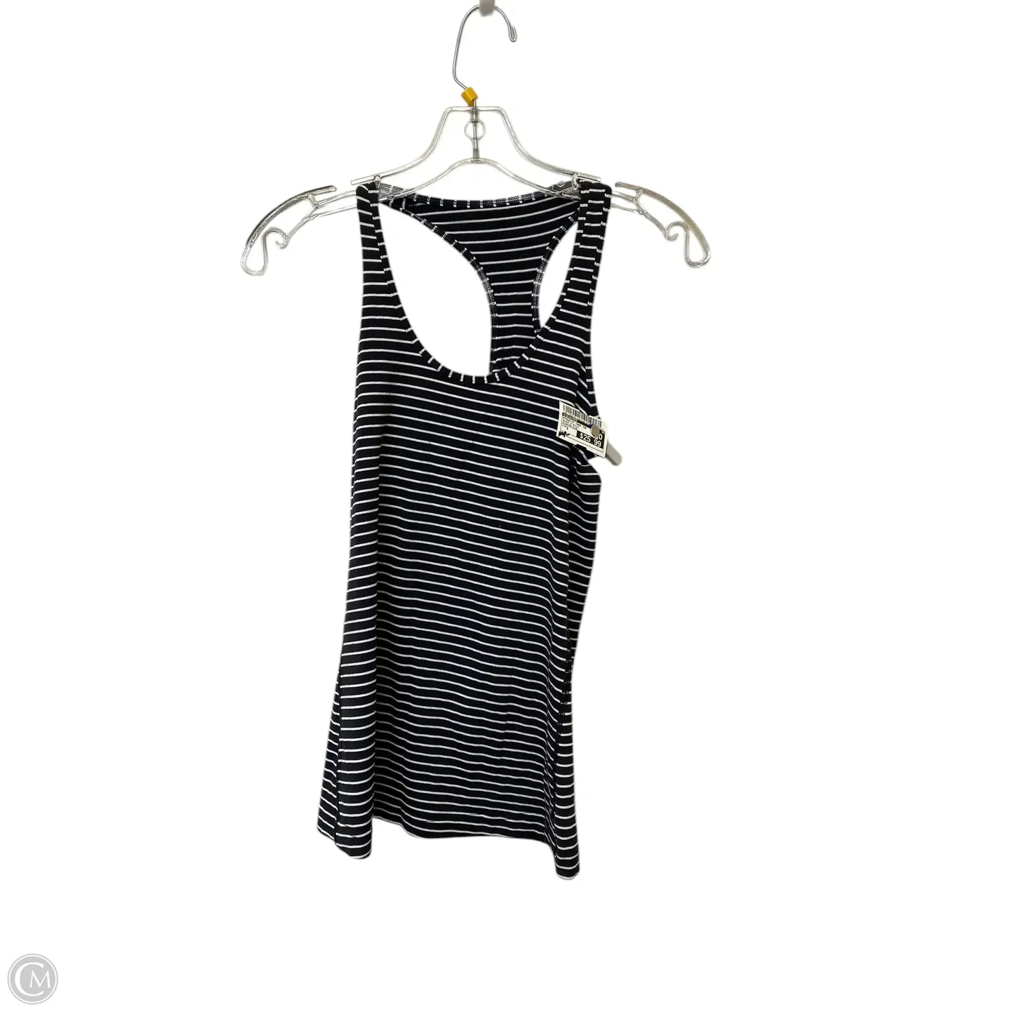 Athletic Tank Top By Lululemon In Black & White, Size: S
