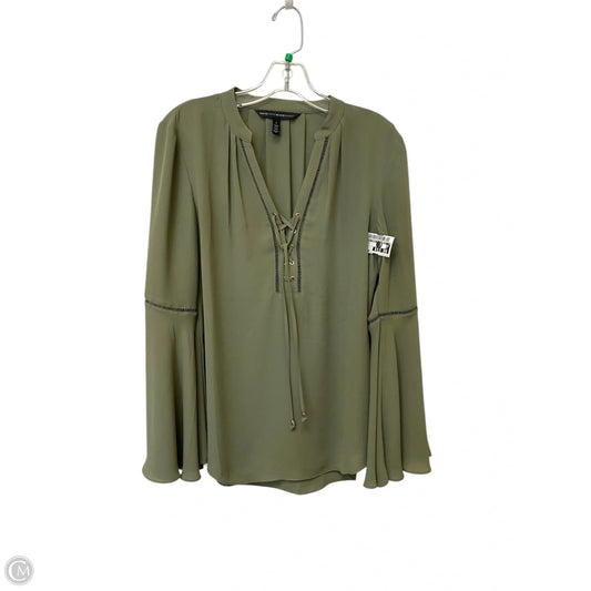 Top Long Sleeve By White House Black Market In Green, Size: 4
