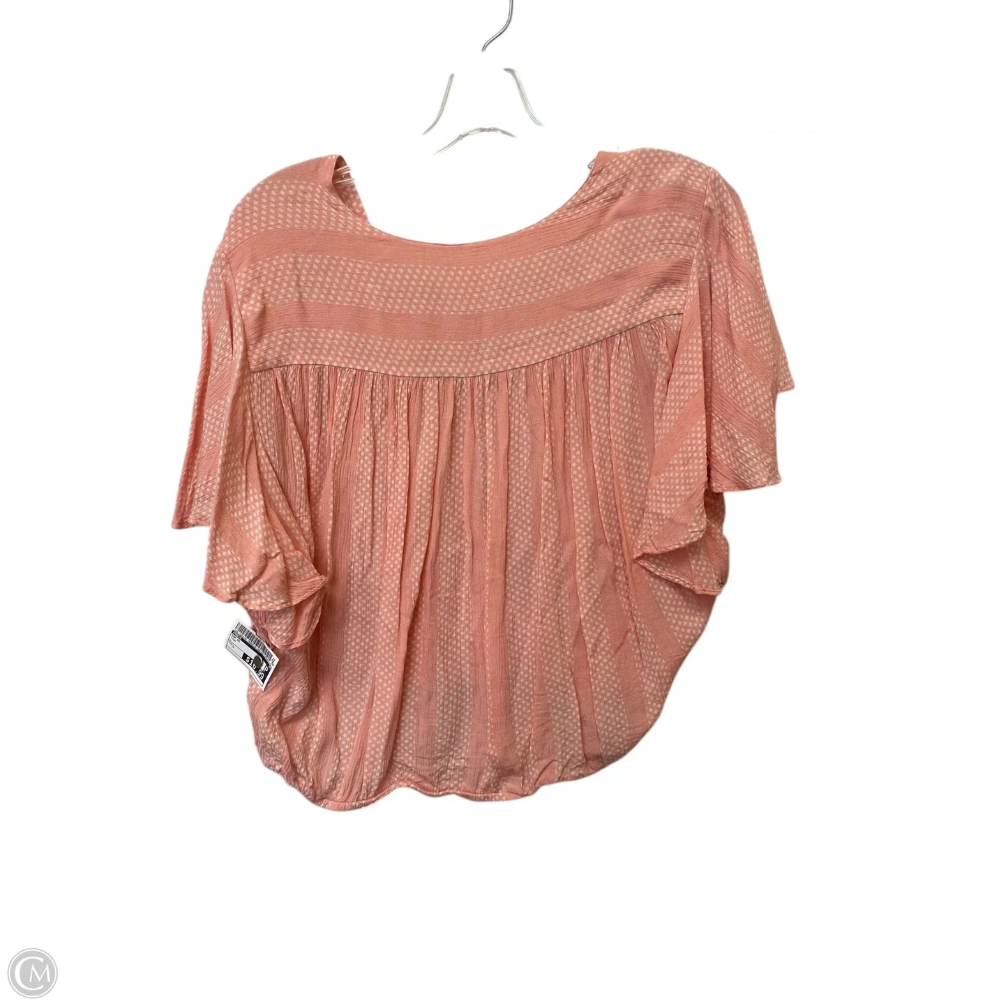 Top Short Sleeve By Maeve In Pink, Size: L