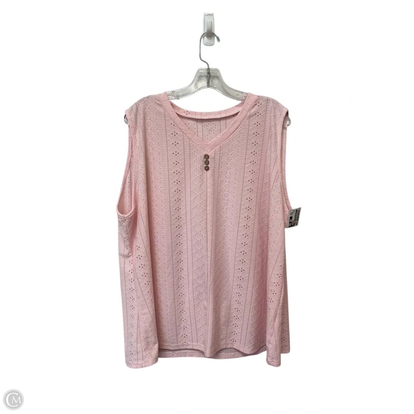 Top Sleeveless By Clothes Mentor In Pink, Size: 4x