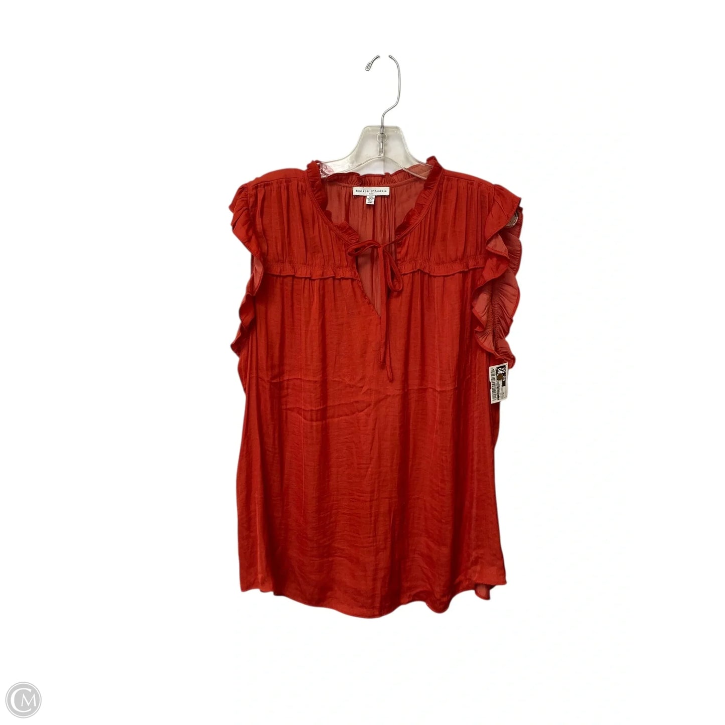 Top Sleeveless By Clothes Mentor In Orange, Size: Xl