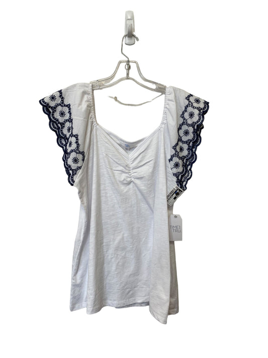 White Top Sleeveless Time And Tru, Size L