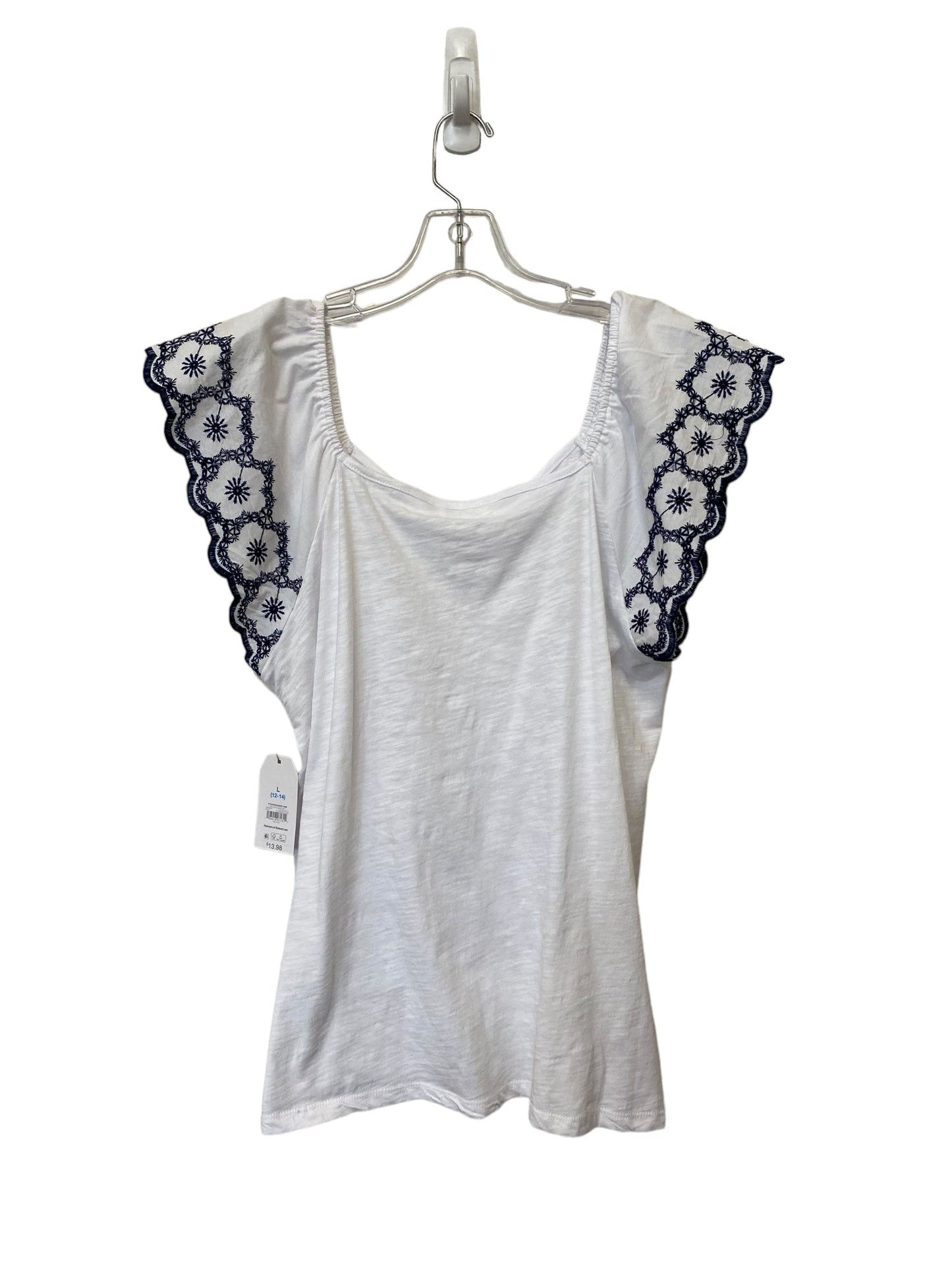 White Top Sleeveless Time And Tru, Size L