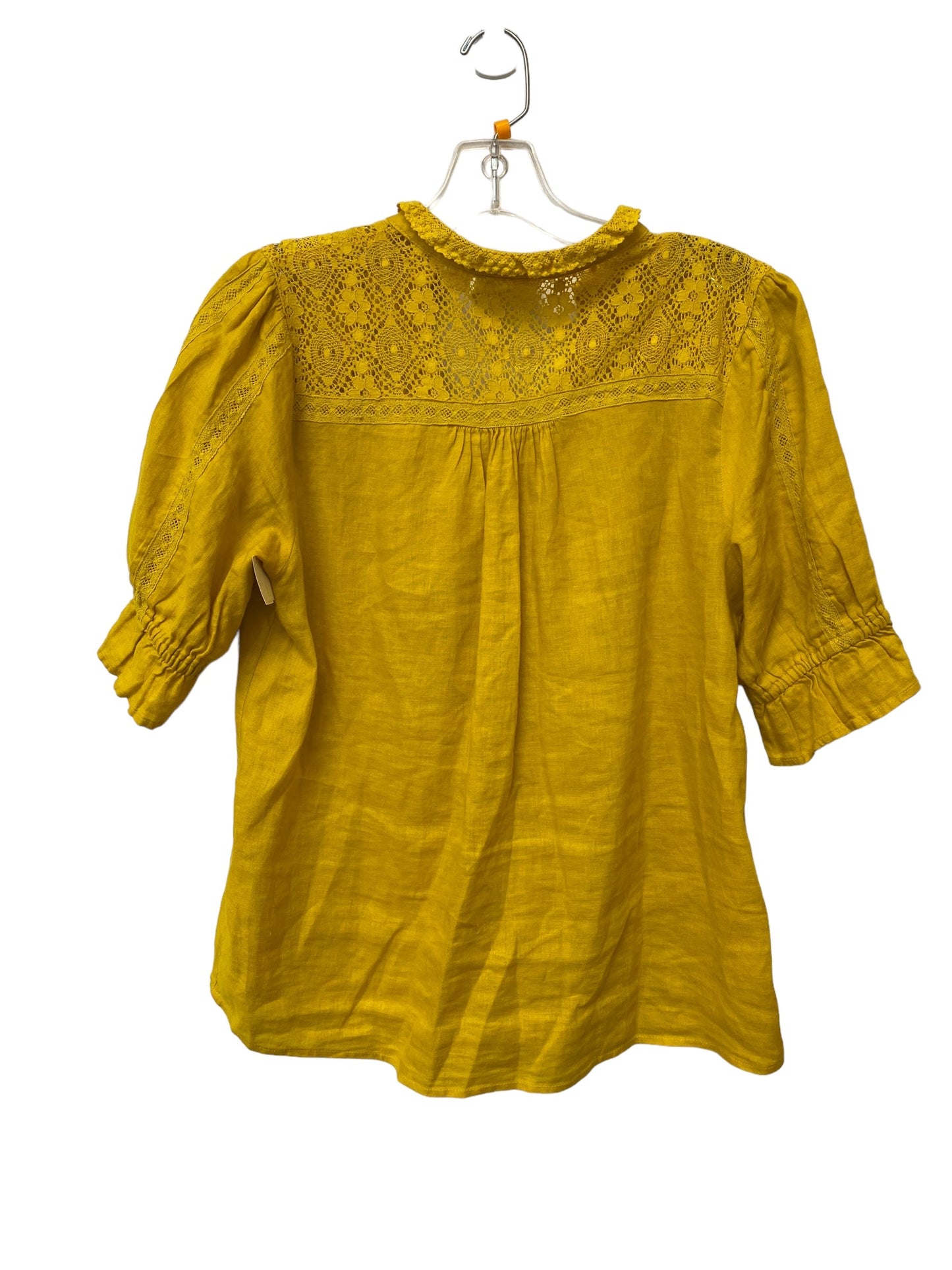 Yellow Top Short Sleeve Maeve, Size 4