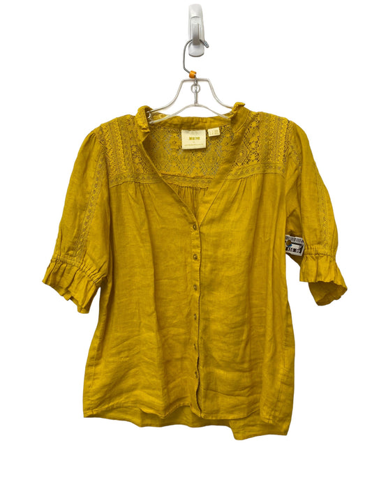 Yellow Top Short Sleeve Maeve, Size 4