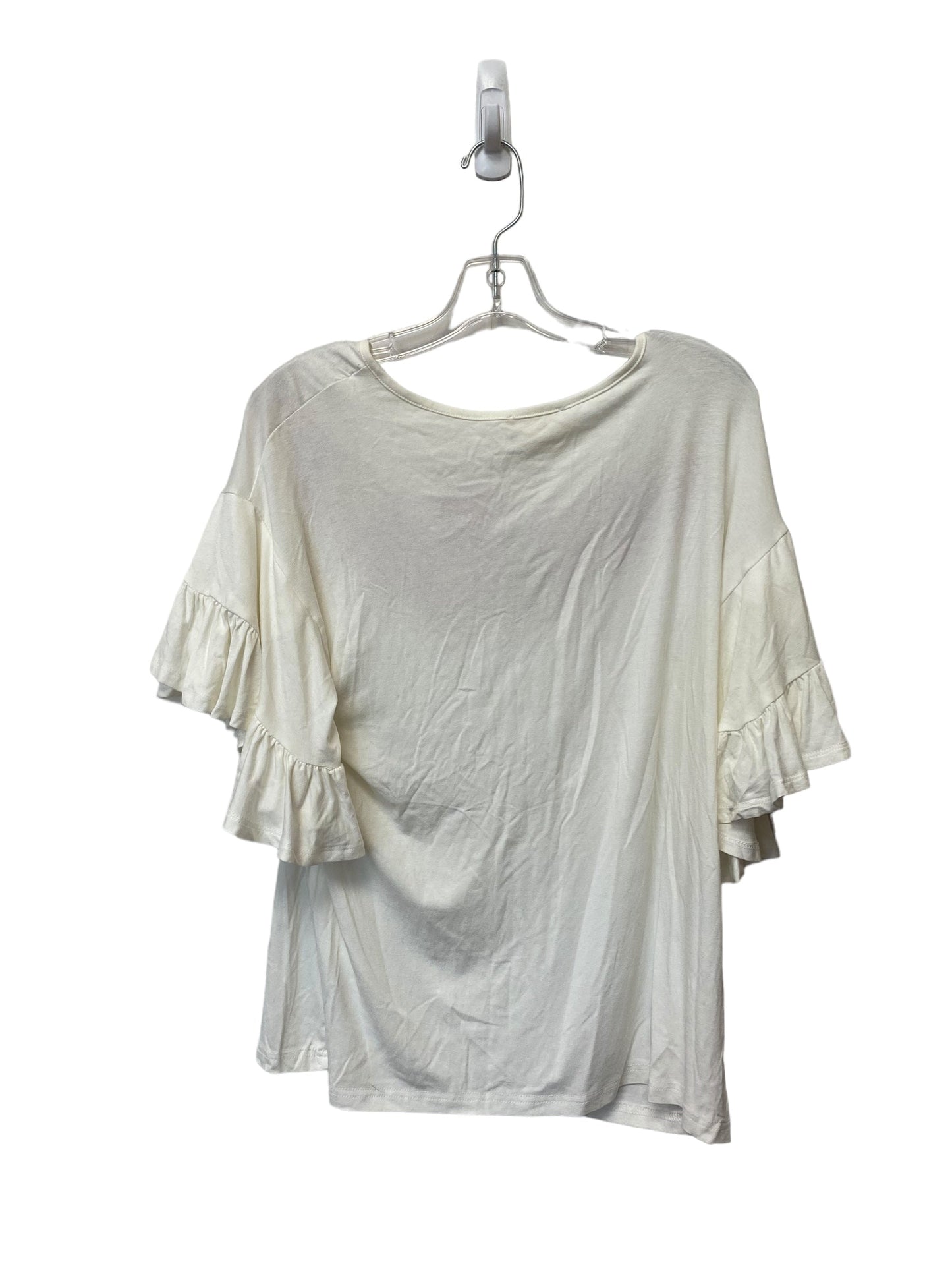 Cream Top Short Sleeve Entro, Size S