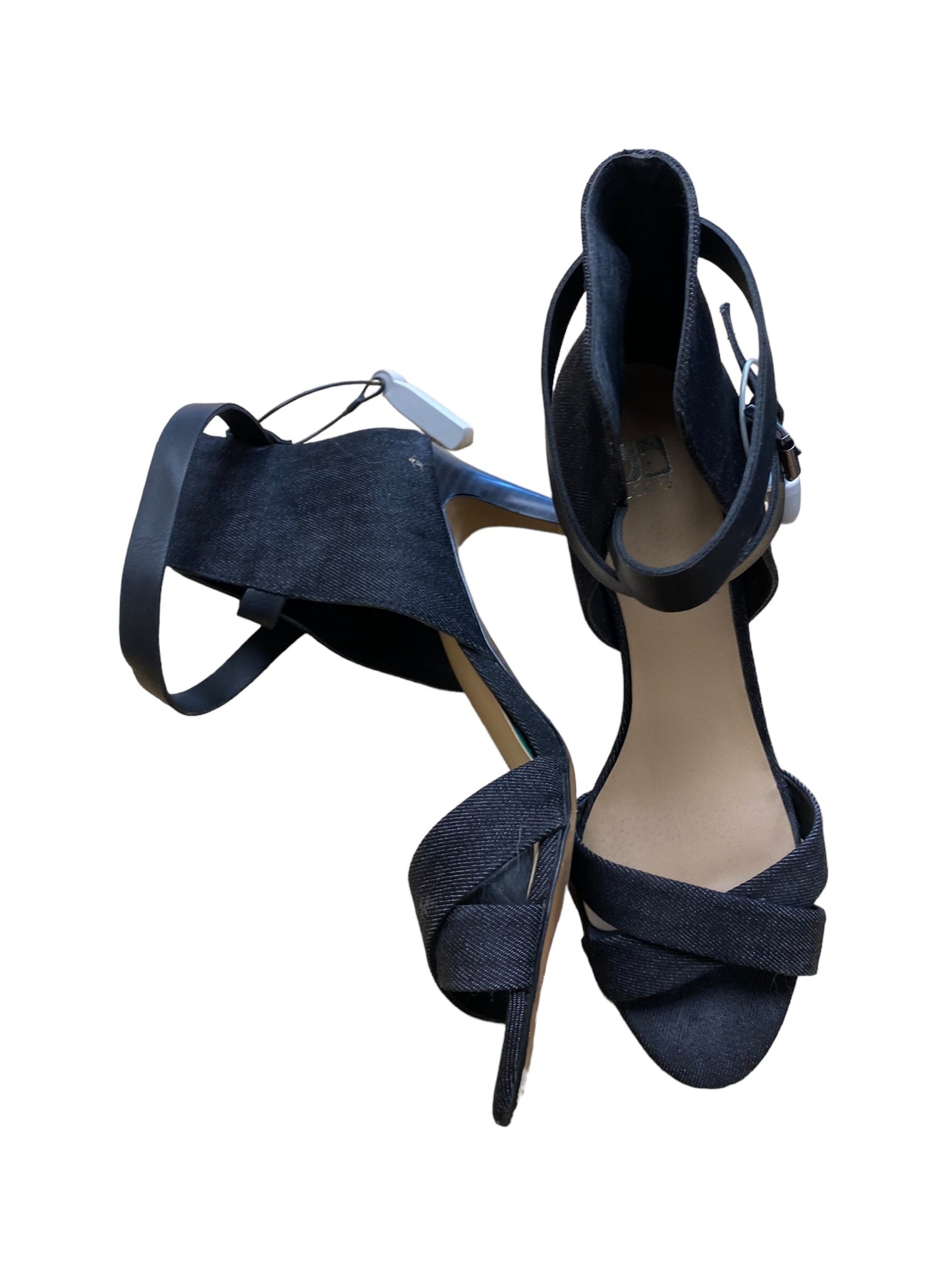 Black Sandals Heels Stiletto Joes Jeans, Size 9.5