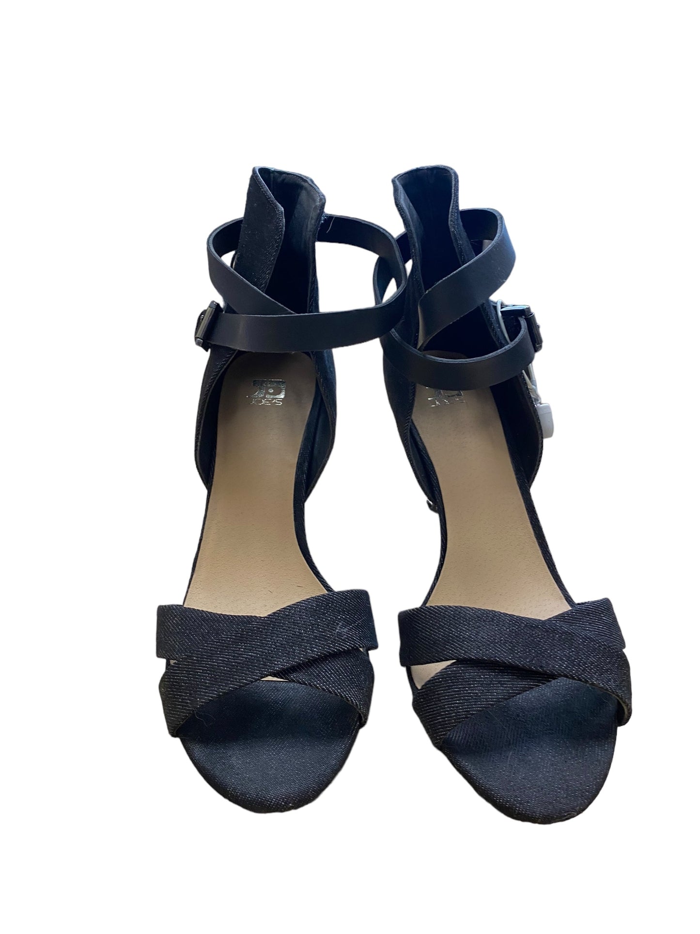 Black Sandals Heels Stiletto Joes Jeans, Size 9.5