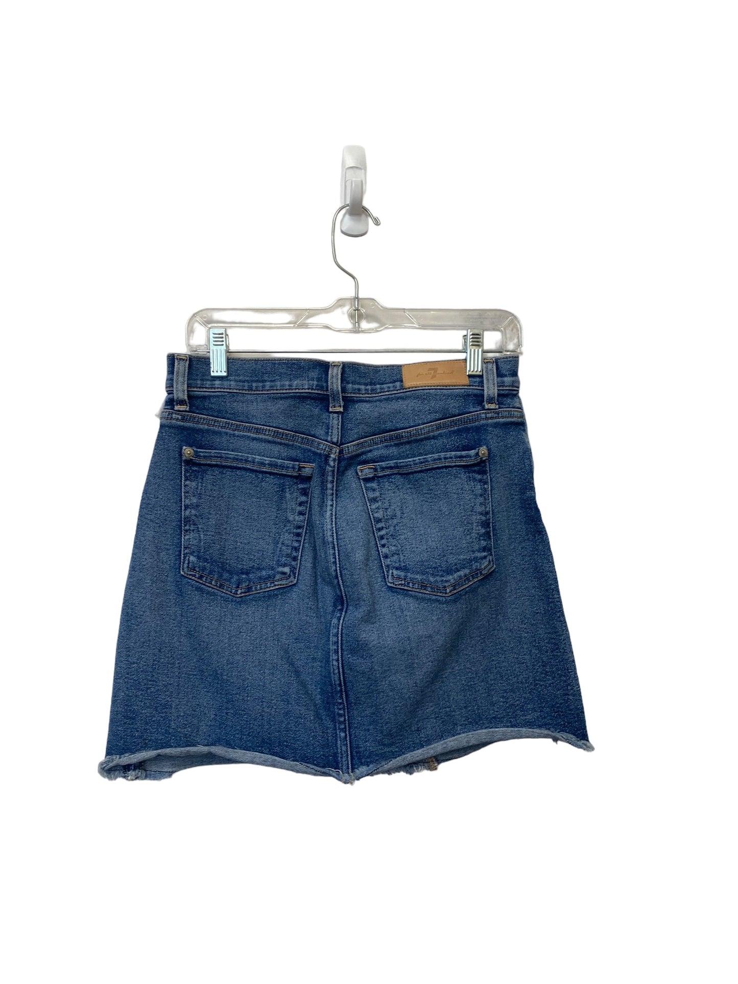 Blue Denim Skirt Mini & Short 7 For All Mankind, Size 27